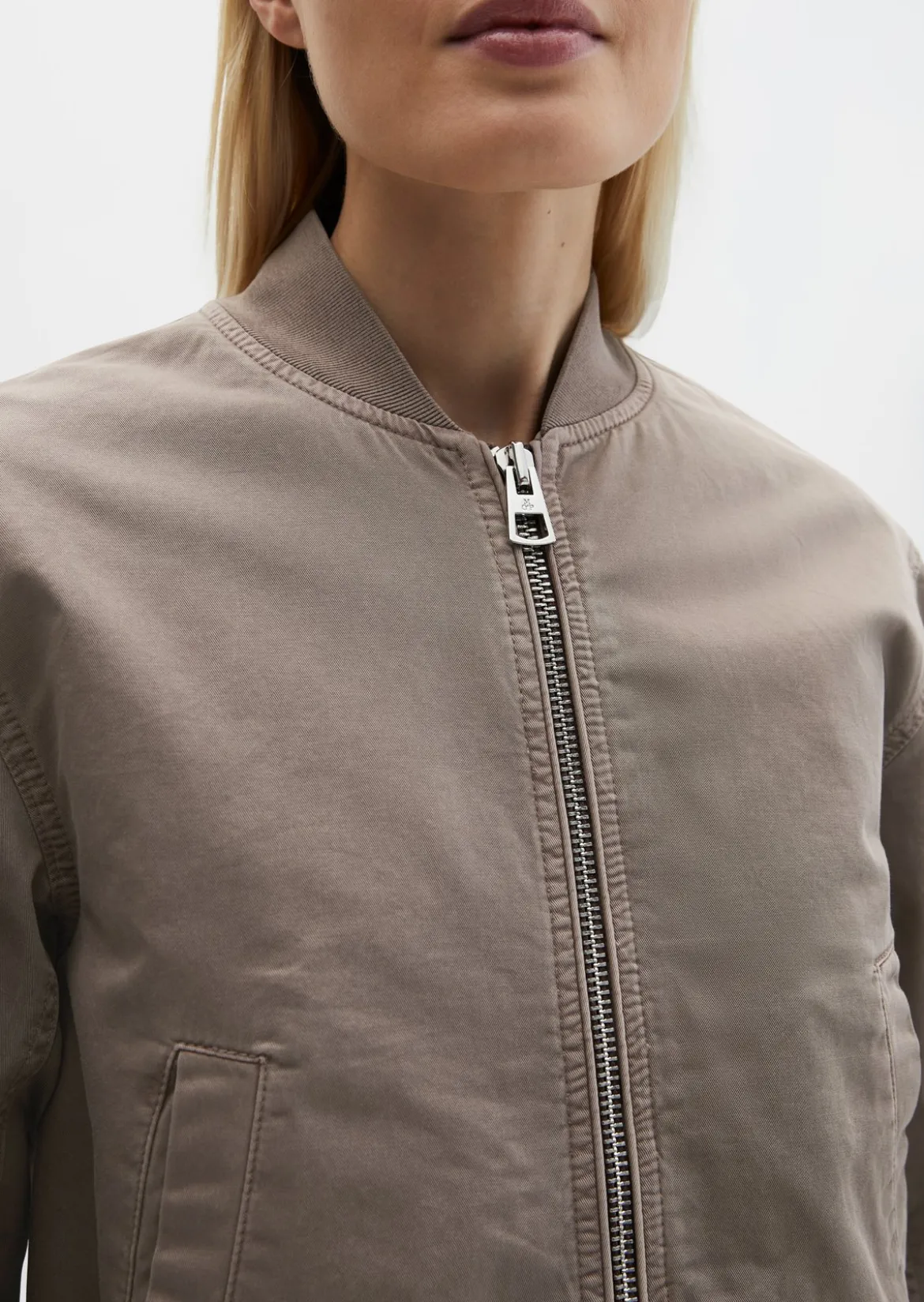 Twill-Blouson regular garment-dyed aus reiner Bio-Baumwolle