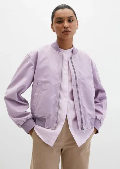 Twill-Blouson regular garment-dyed aus reiner Bio-Baumwolle