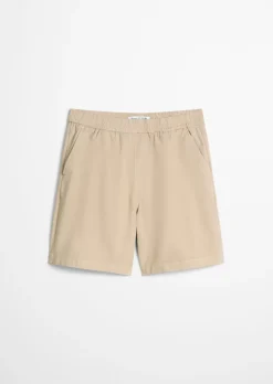Twill-Jogger-Shorts regular aus elastischem Bio-Baumwoll-Twill