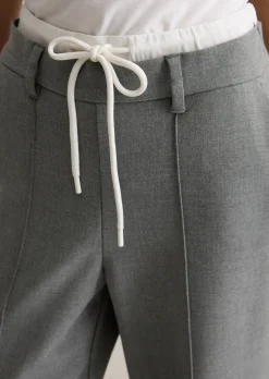 Two-in-One Hose loose aus weichem Viskose-Baumwolle-Mix