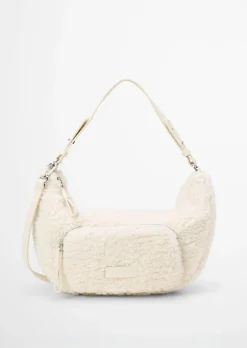 Umhängetasche medium aus weichem Teddyfell