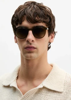 Unisex-Sonnenbrille im Panto-Stil