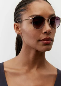 Unisex-Sonnenbrille mit extravagantem Edelstahl-Acetat-Rahmen