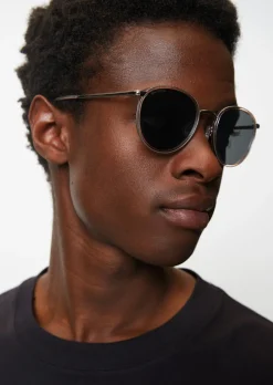 Unisex-Sonnenbrille mit extravagantem Edelstahl-Acetat-Rahmen