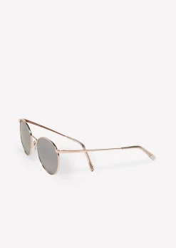 Unisex-Sonnenbrille mit filigranem Metall-Rahmen