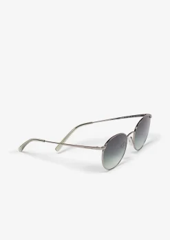 Unisex-Sonnenbrille mit filigranem Metall-Rahmen