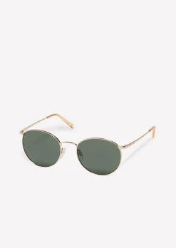 Unisex-Sonnenbrille mit filigranem Metall-Rahmen