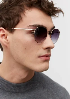 Unisex-Sonnenbrille mit Metallrahmen