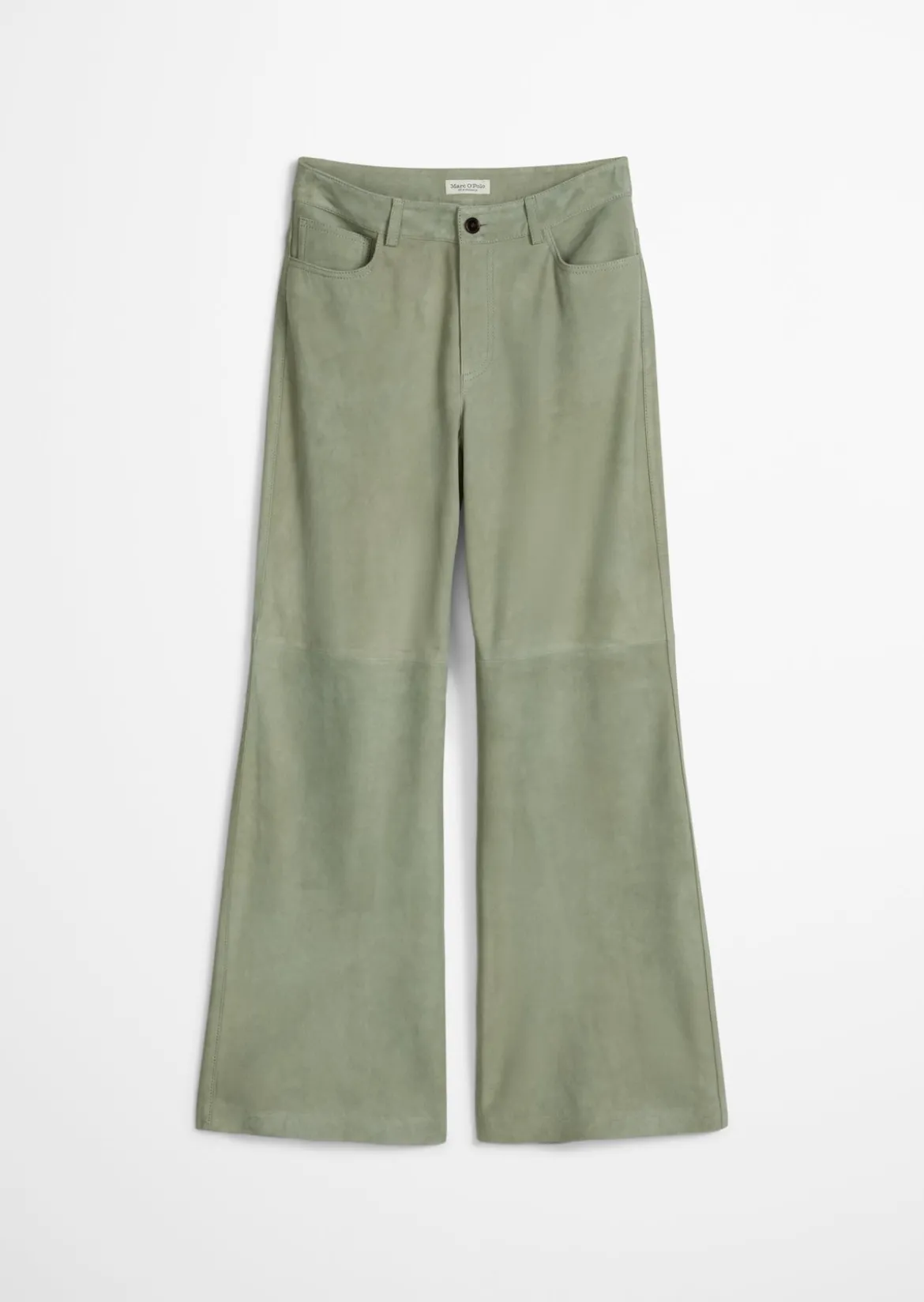 Velourslederhose wide aus softem Ziegenleder