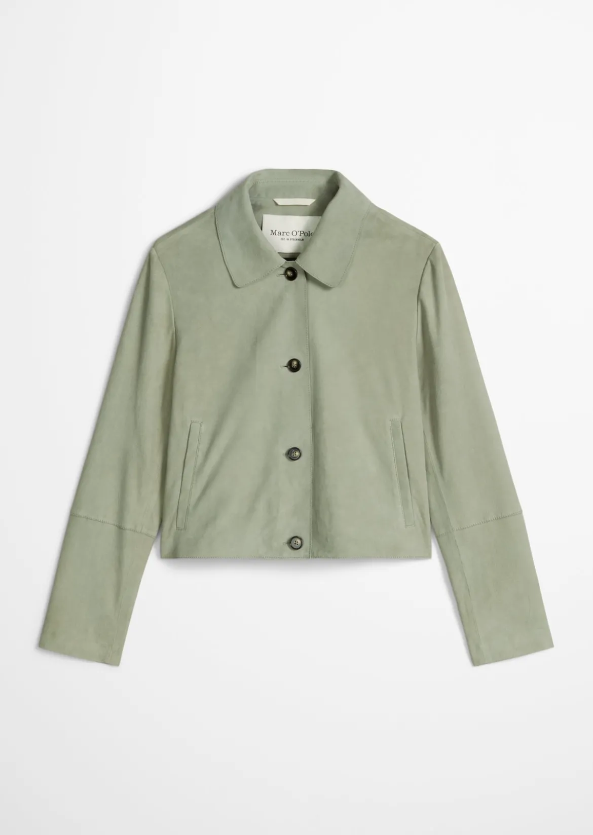 Velourslederjacke fitted aus softem Ziegenleder