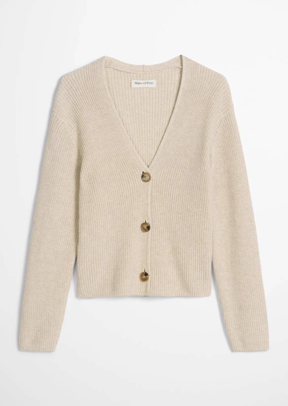 V-Neck-Cardigan relaxed aus Heavy-Weight-Organic-Cotton