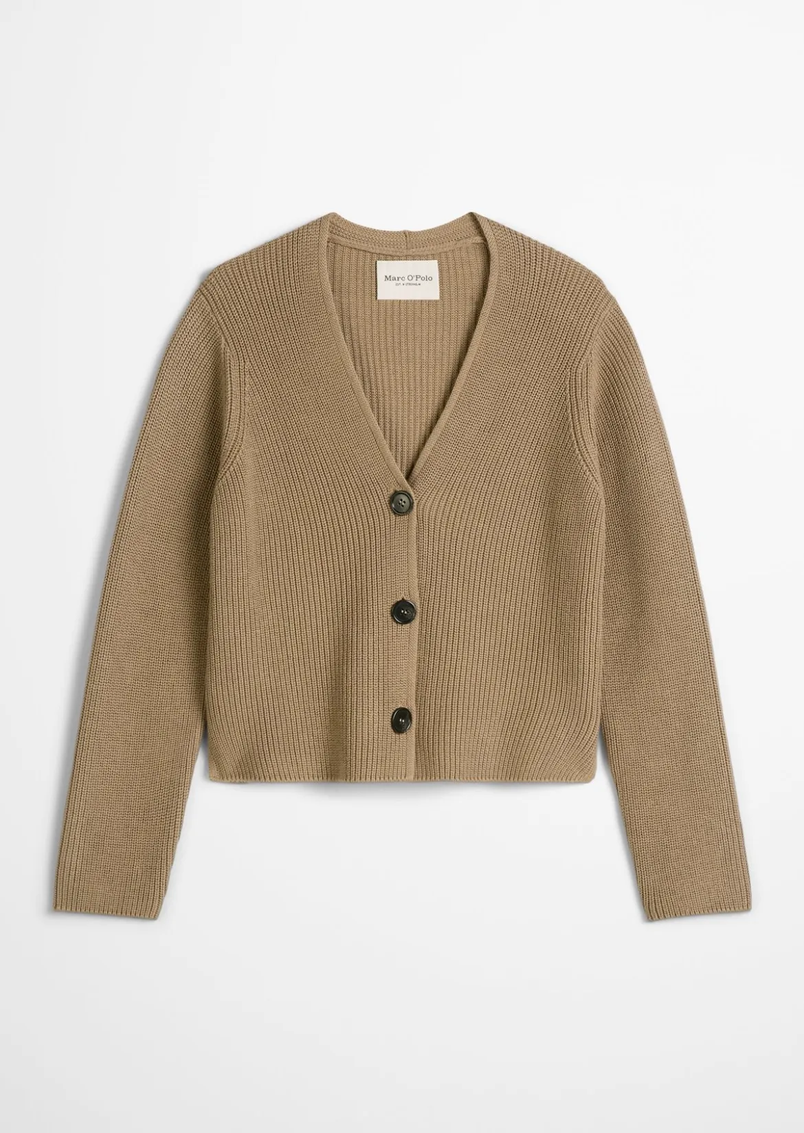 V-Neck-Cardigan relaxed aus Heavy-Weight-Organic-Cotton