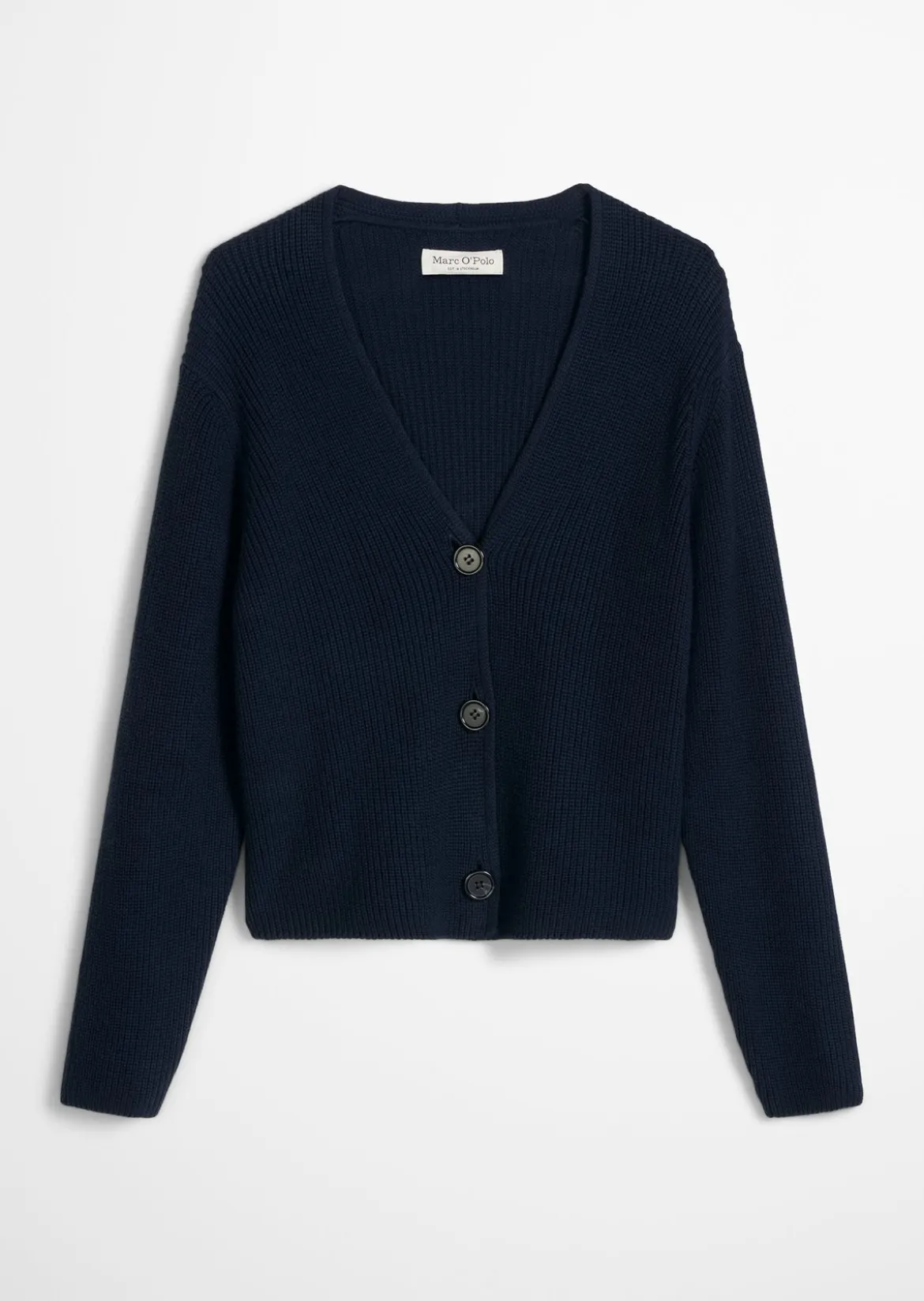V-Neck-Cardigan relaxed aus Heavy-Weight-Organic-Cotton