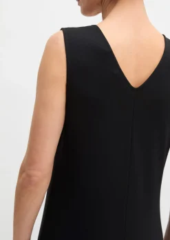 V-Neck-Jerseykleid shaped aus LENZING™ ECOVERO™