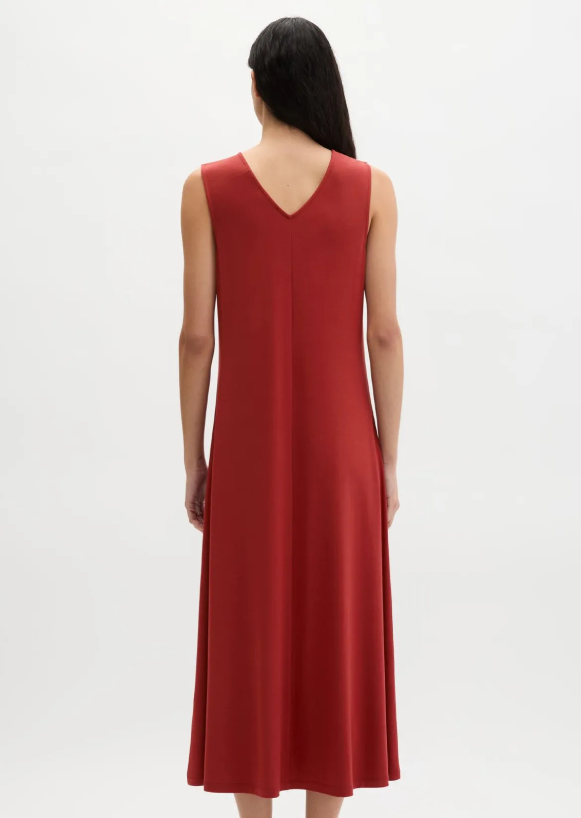 V-Neck-Jerseykleid shaped aus LENZING™ ECOVERO™