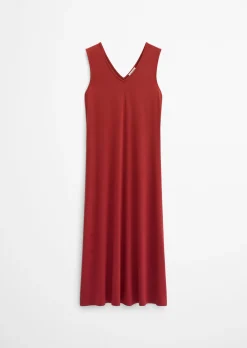V-Neck-Jerseykleid shaped aus LENZING™ ECOVERO™