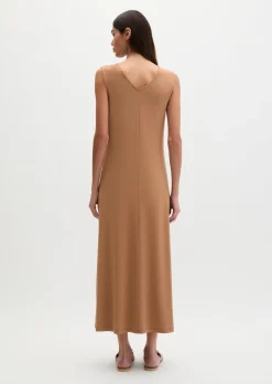 V-Neck-Jerseykleid shaped aus LENZING™ ECOVERO™