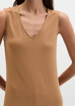 V-Neck-Jerseykleid shaped aus LENZING™ ECOVERO™