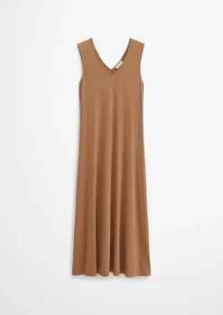V-Neck-Jerseykleid shaped aus LENZING™ ECOVERO™