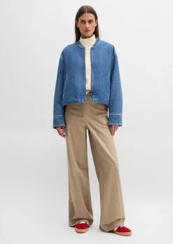 Wattierter Jeansblouson regular aus Lyocell-Baumwolle-Mix