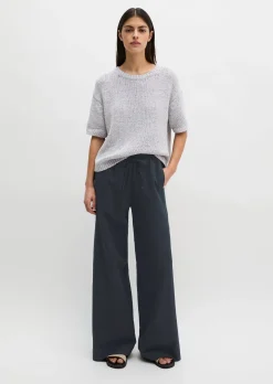 Weite Hose aus Bio-Baumwolle-TENCEL™ Lyocell-Leinen-Mix