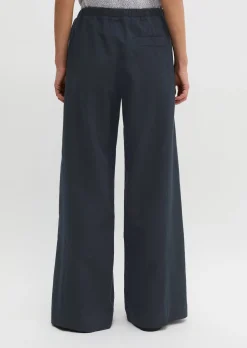 Weite Hose aus Bio-Baumwolle-TENCEL™ Lyocell-Leinen-Mix