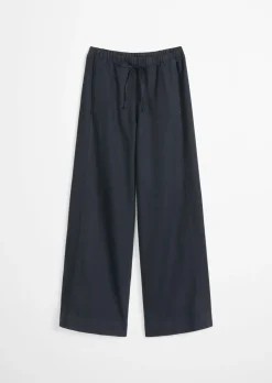 Weite Hose aus Bio-Baumwolle-TENCEL™ Lyocell-Leinen-Mix