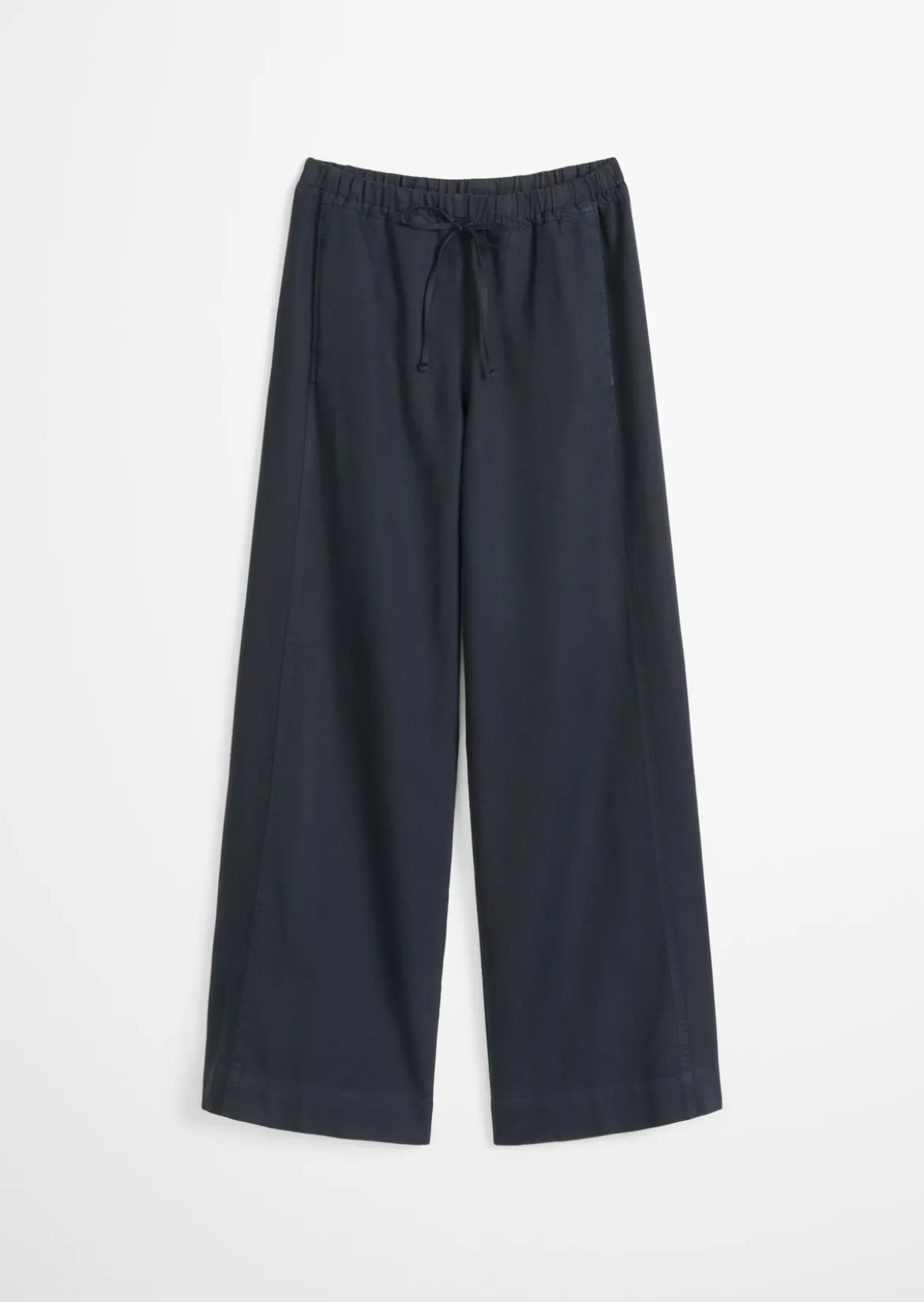 Weite Hose aus Bio-Baumwolle-TENCEL™ Lyocell-Leinen-Mix