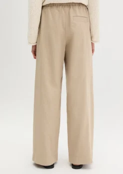 Weite Hose aus Bio-Baumwolle-TENCEL™ Lyocell-Leinen-Mix