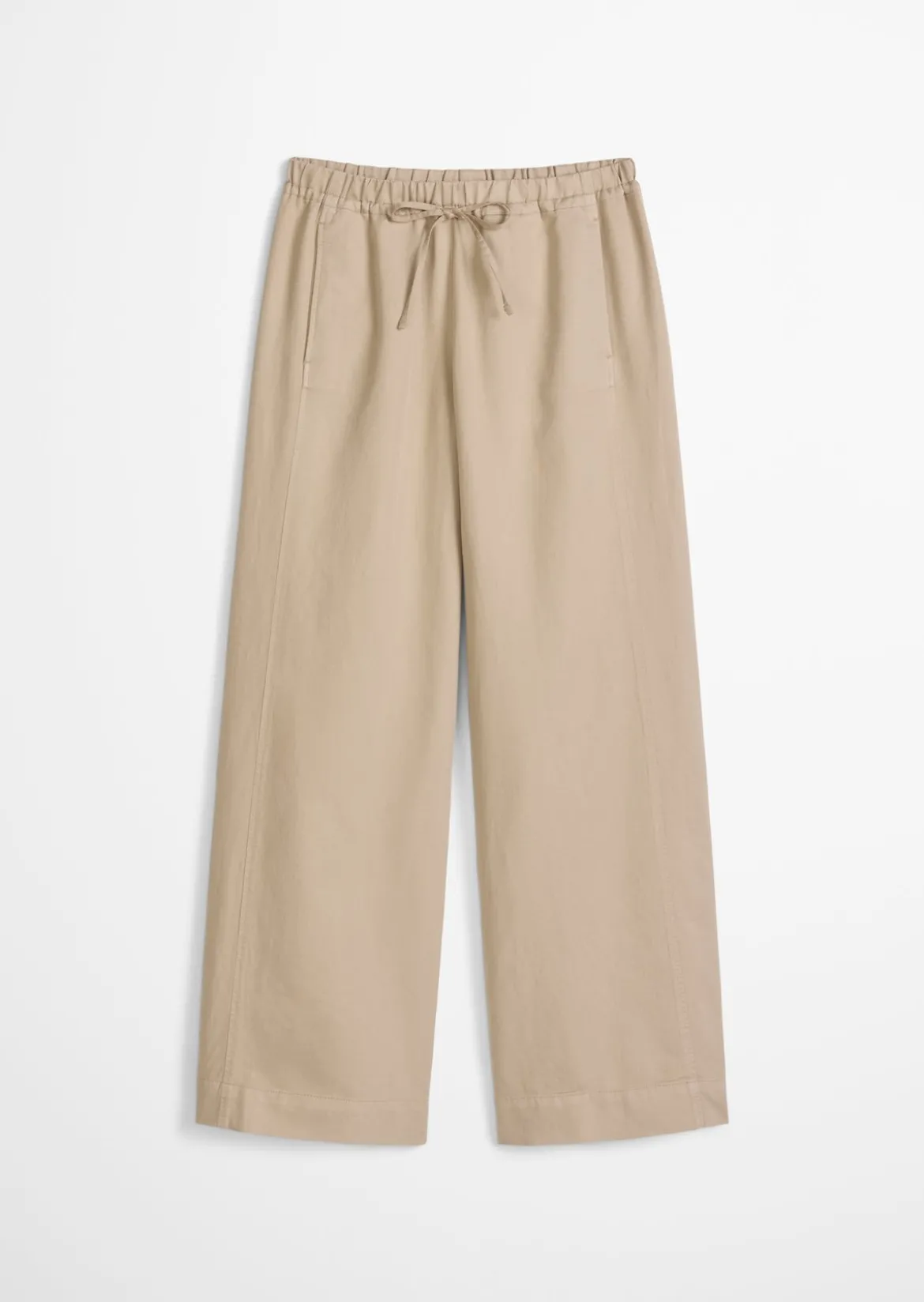Weite Hose aus Bio-Baumwolle-TENCEL™ Lyocell-Leinen-Mix