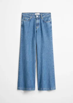 Weite Jeans flared aus softem Lyocell-Baumwolle-Mix