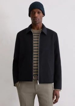 Wende-Wolljacke regular aus kompakter Double-Face-Wool