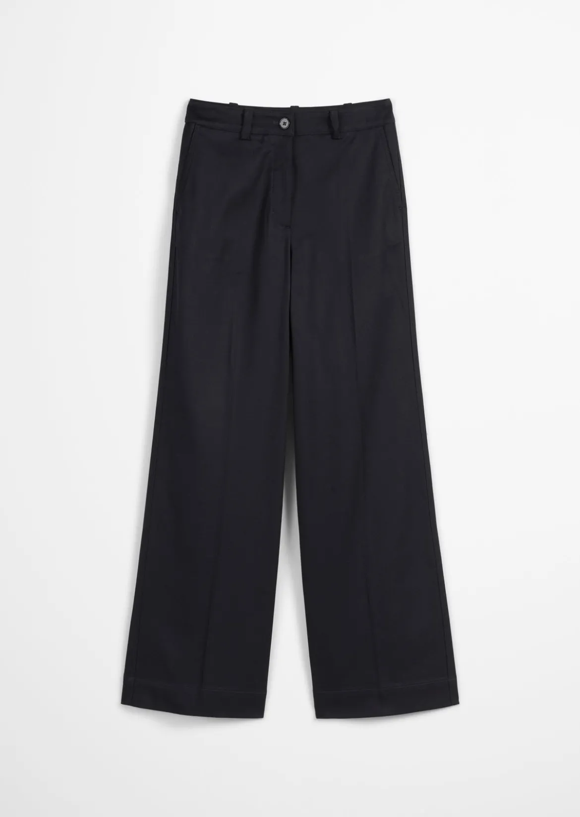 Wide Leg Pants long aus Organic Cotton-Lyocell-Mix