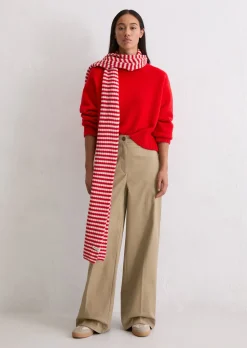 Wide Leg Pants long aus Organic Cotton-Lyocell-Mix