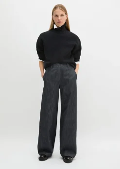 Wide Leg Pants aus Organic Cotton Stretch
