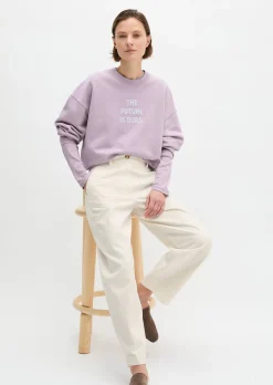 Woman's Day T-Sweatshirt loose aus reiner Bio-Baumwolle