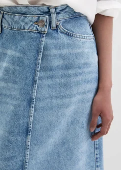 X-Front-Jeansrock A-Shape aus Lyocell-Leinen-Baumwolle-Mix