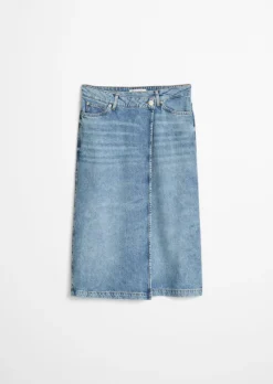 X-Front-Jeansrock A-Shape aus Lyocell-Leinen-Baumwolle-Mix