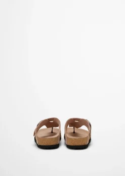 Zehentrenner-Pantolette Model Quinn aus weichem Veloursleder