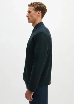 Zipper-Sweatjacke regular mit feiner Struktur