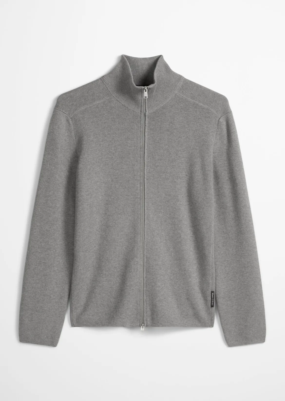 Zip-Strickjacke regular aus reiner Bio-Baumwolle